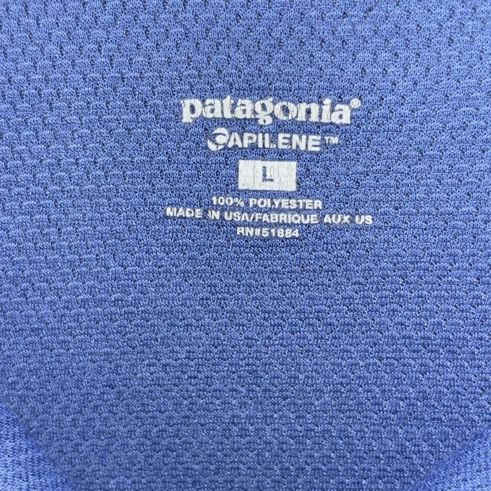 Patagonia Zip Neck Pullover Men Large Blue Capilene Baselayer Outdoors​​ - Picture 2 of 4